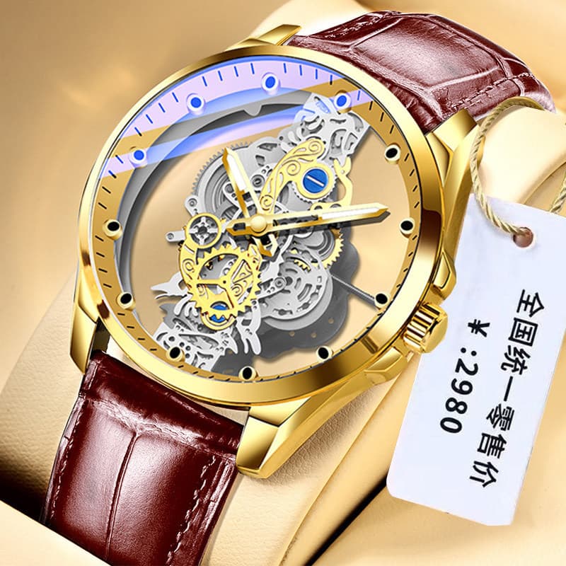 relogio masculino Genuíno dupla face oco relógio mecânico automático masculino negócios à prova dwaterproof água moda na