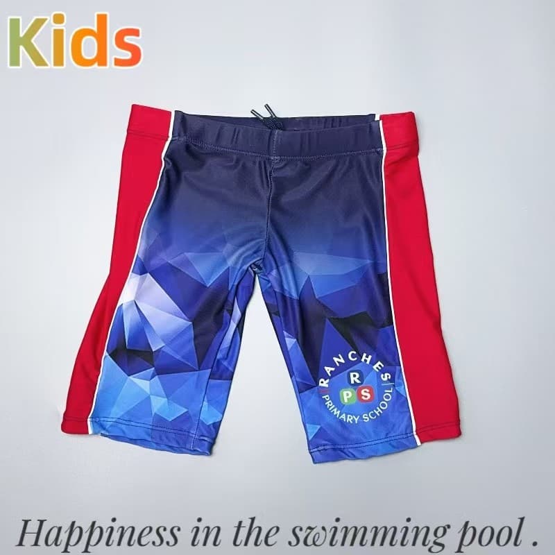 Âmbar pedido exterior crianças dividir maiô meninos moda Boxer troncos de natação de secagem rápida estilo cordão jogar
