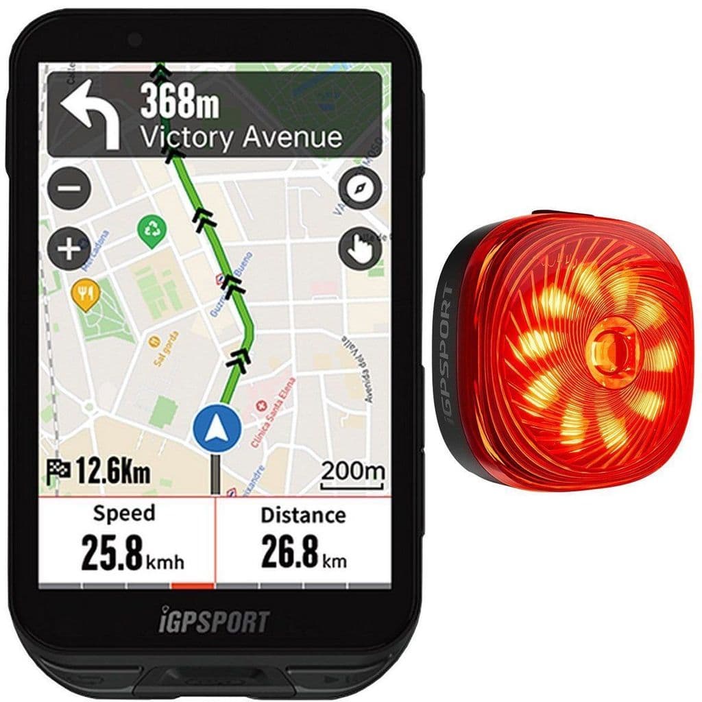 Kit Ciclocomputador com GPS Igpsport IGS800+Sinalizador TL50