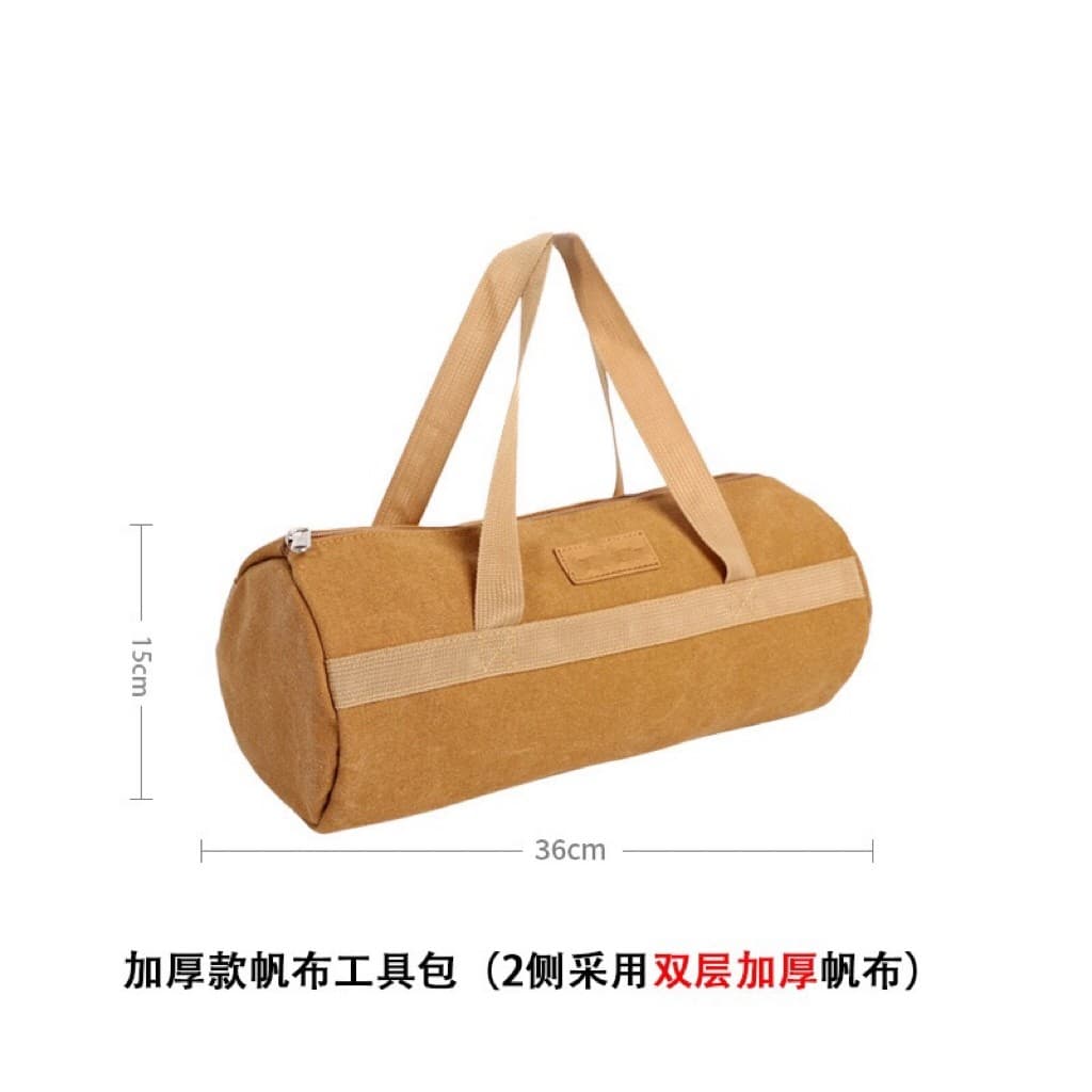 Kit de ferramentas de acampamento ao ar livre cilíndrico mão-transporte saco de unhas à terra portátil saco de organizaç