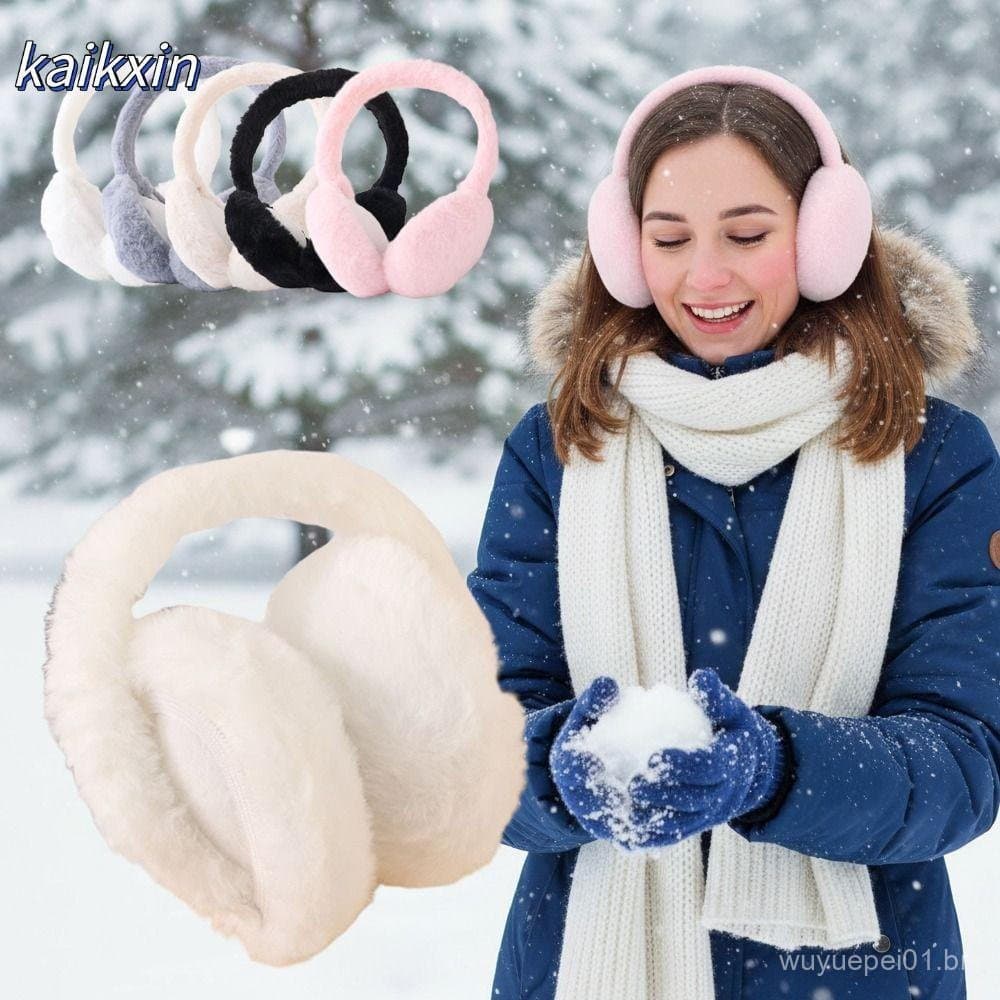 Protetores De Orelha Dobráveis KAIKXIN , Aquecedor De Ouvido De Pelúcia Macio Para Proteção , Fofos Anticongelantes Espe