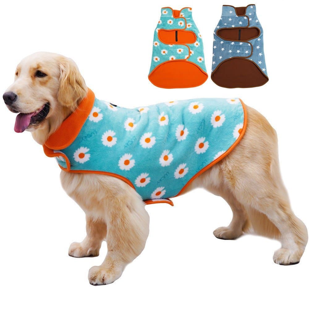 Moda Inverno Quente Velo Cão Camisola Casaco Grande Raça Golden Retriever Jaqueta Com Capuz Roupas Para Animais De Estim