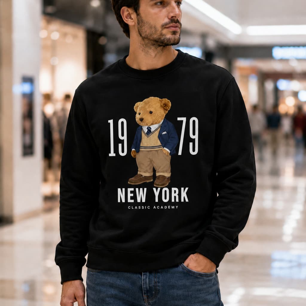 Moletom Masculino Urso Vintage 1979 -Philklen