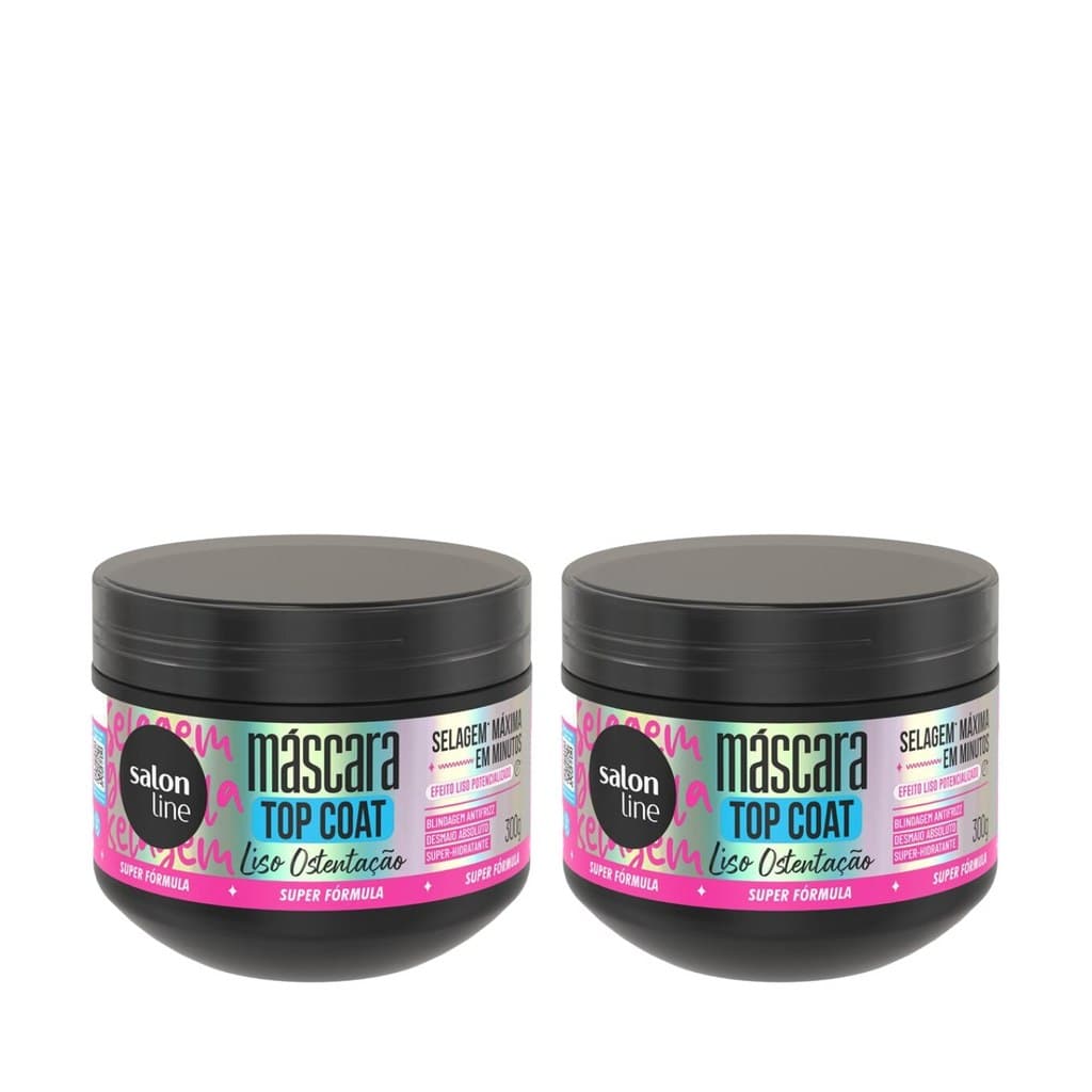 Kit Duplinha Máscara Meu Liso Ostentação Top Coat