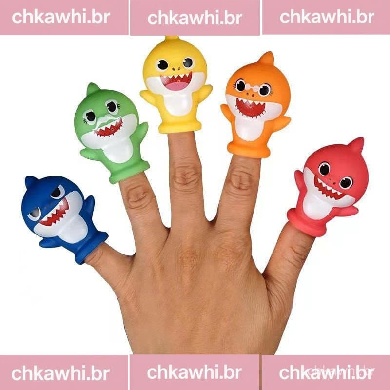 Pitada bebê boneca pitada crianças presente calmante tubarão brinquedo família dedo brinquedo