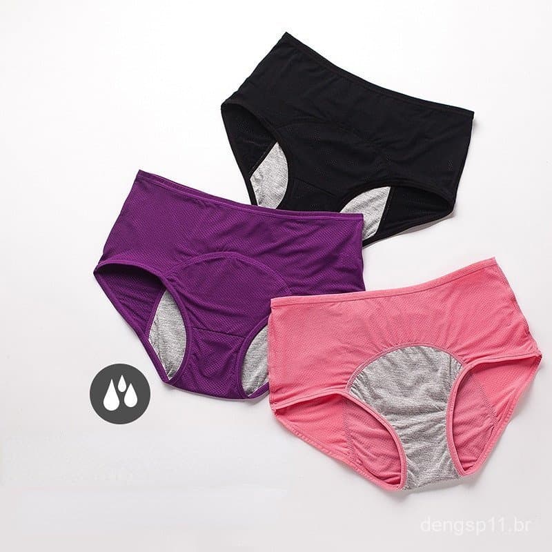 Calças menstruais à prova de vazamentos, roupa íntima menstrual