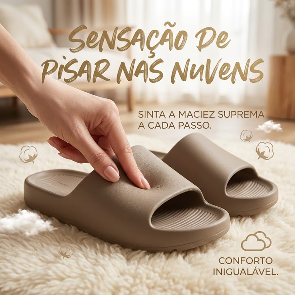 Sandálias de sola grossa EVA Cloud masculinas chinelos antiderrapantes em 5 cores disponíveis