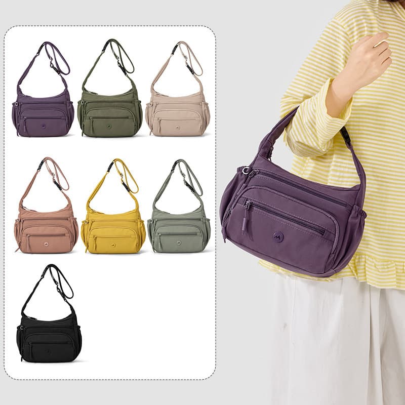Bolsa mensageiro feminina simples leve bolsa de ombro de grande capacidade primavera verão novo estilo lazer viagem pano