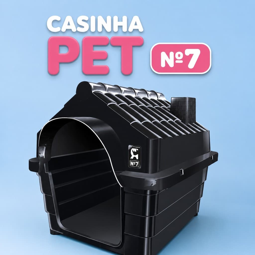 Casinha Casa Pet N 7 Cachorro Cães porte Médio Plástica Desmontável Reforçada