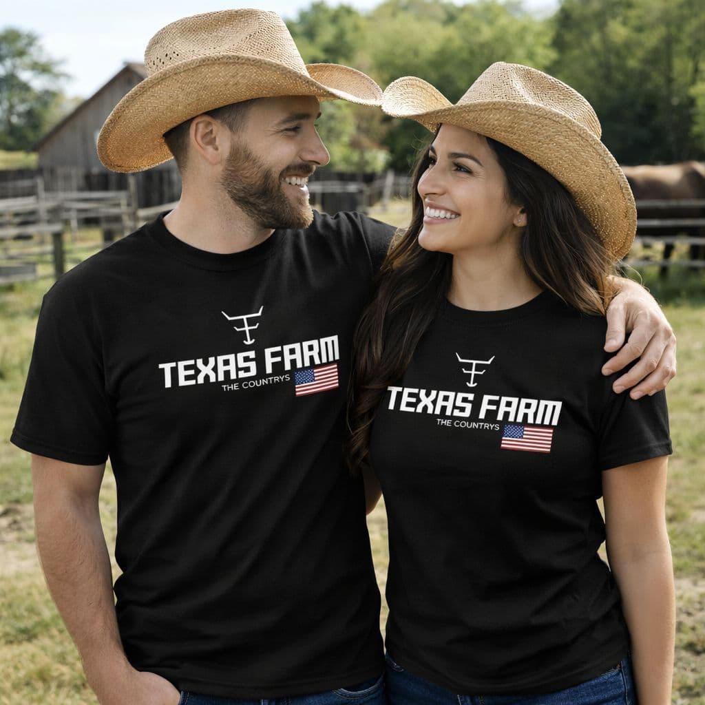 Kit Camiseta Casal Country 100% Algodão 30.1 Texasfarm