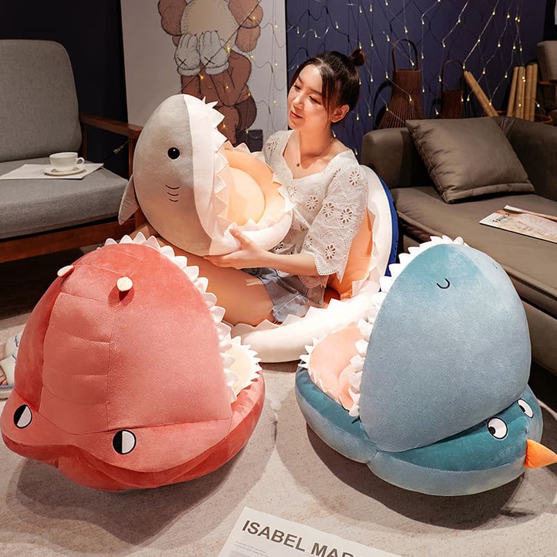 Tubarão dos desenhos animados dinossauro Animal Futon almofada sala de estar preguiçoso sentado cais quarto Tatami casa