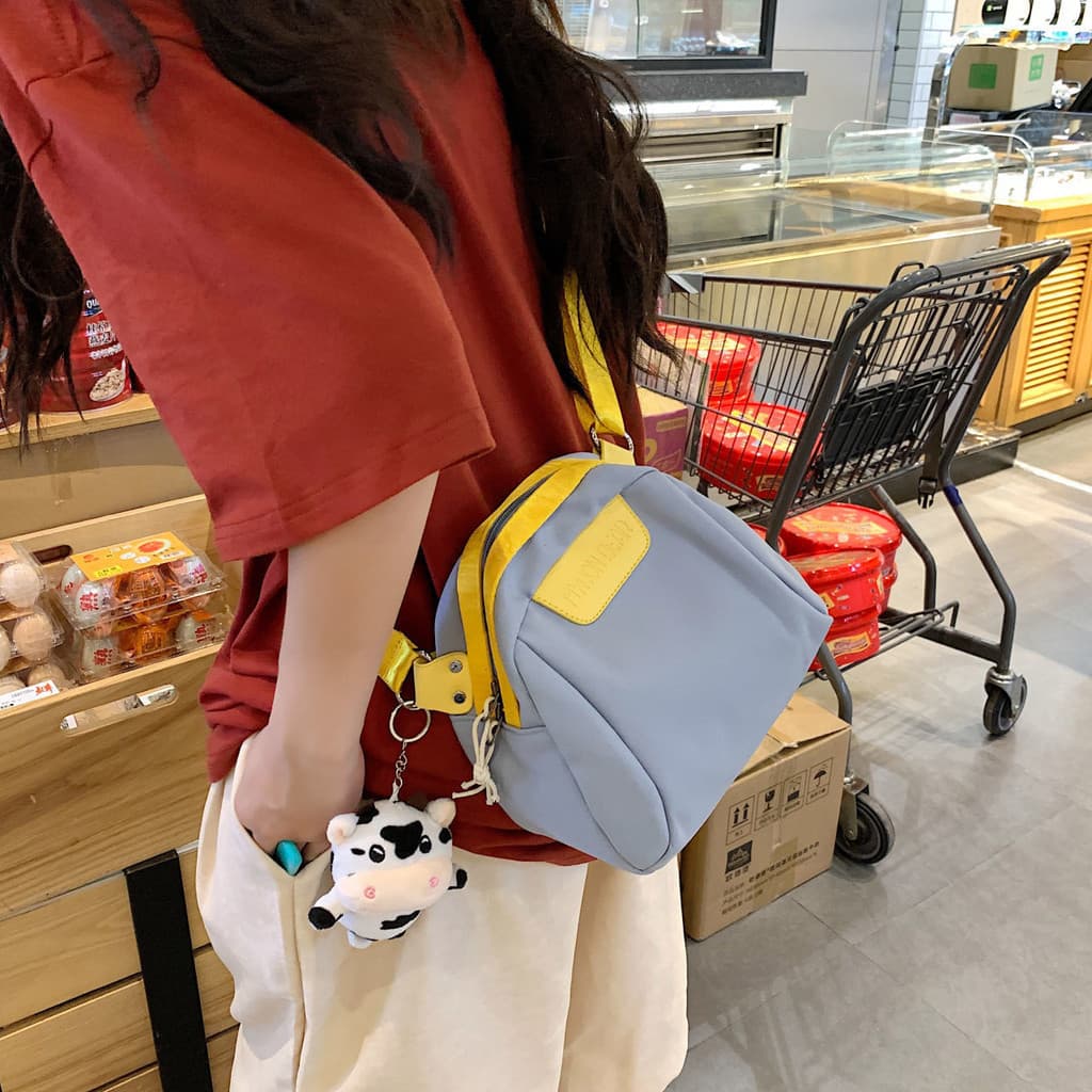 Bolsa de lona feminina de verão, bolsa de peito, bolsa feminina All-Match, bolsa de ombro japonesa, bolsa mensageiro/YUF