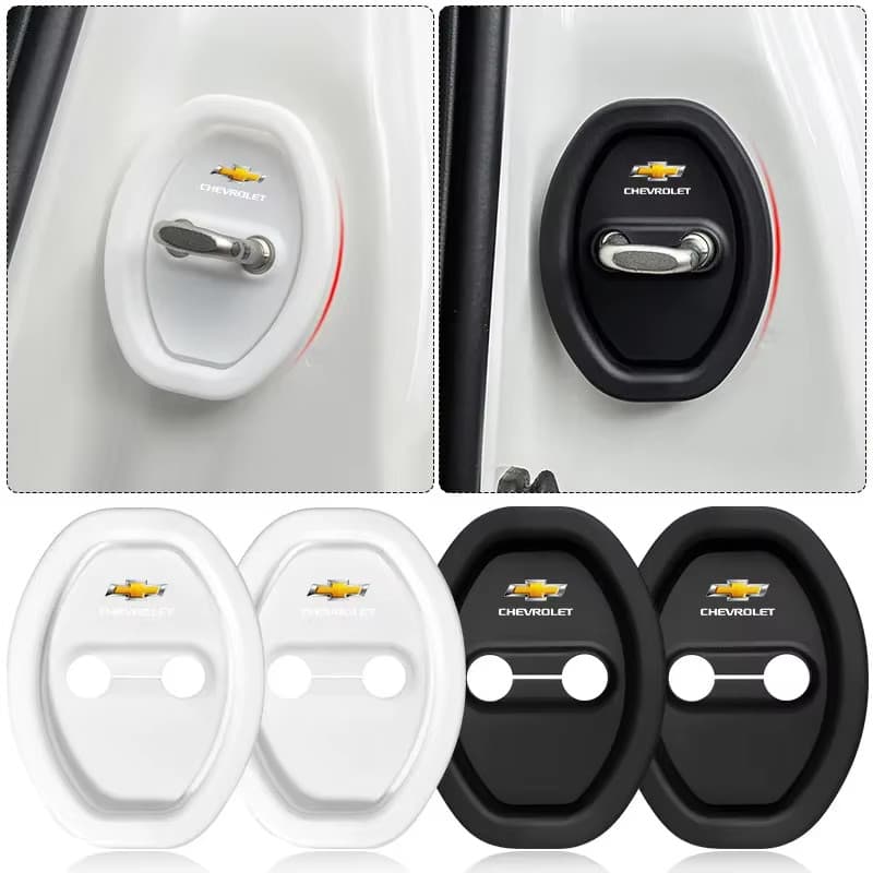 4 Pçs Silicone Anti-Colisão Fechadura Da Porta Do Carro Capa De Proteção Para Chevrolet Colorado Cruze Captiva Malibu Tr