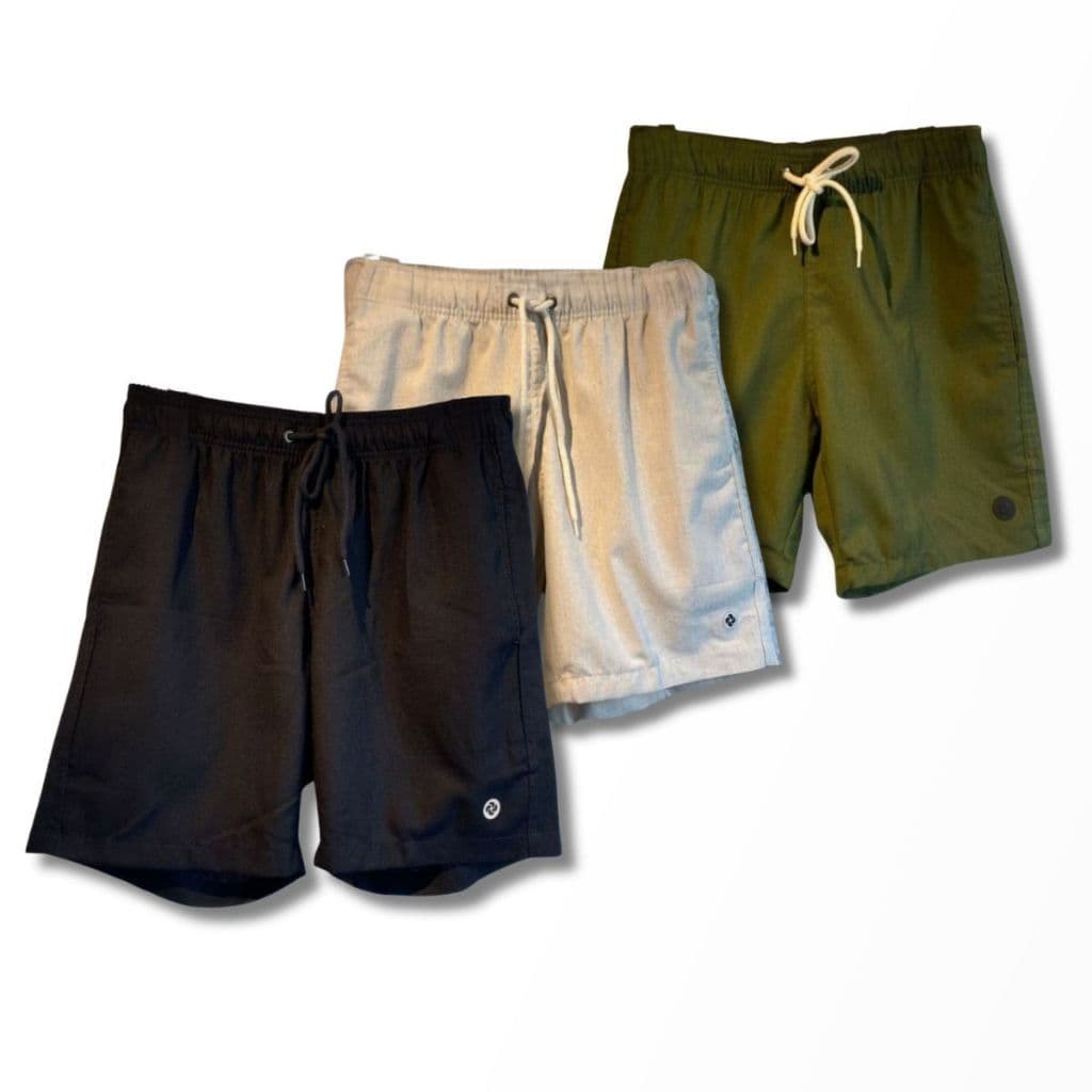 Kit 3 Short em Linho Mauricinho Com 2 Bolsos Frontais Bermuda Casual Adulto Masculino
