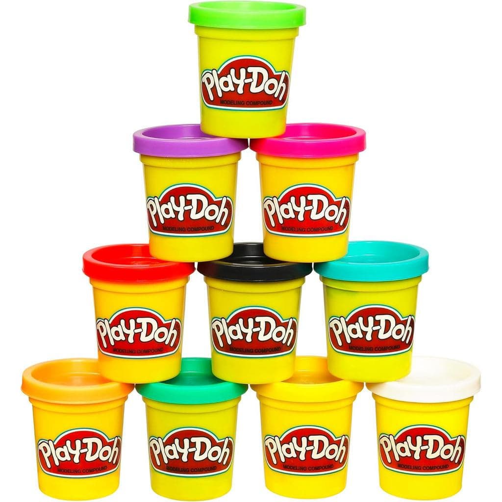 Massa de modelar Play Doh, conjunto de 10 cores, não tóxica, 2 onças.   Alimentos enlatados, presentes de volta às aulas