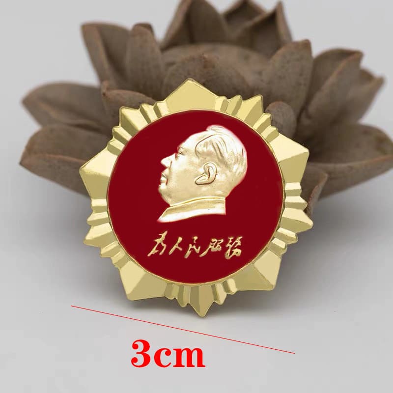 Chairman Mao Emblema Broche Comemorativo Crachá Octogonal Serviço para Pessoas Retrato Crachá Chairman Mao Emblema Affos