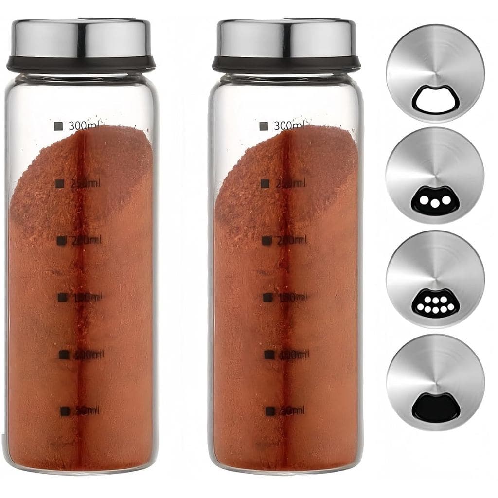 Conjunto de Saleiros e Pimenteiros, Saleiro Grande com Furos de Despejo Ajustáveis, Dispensadores de Sal e Pimenta de Vi