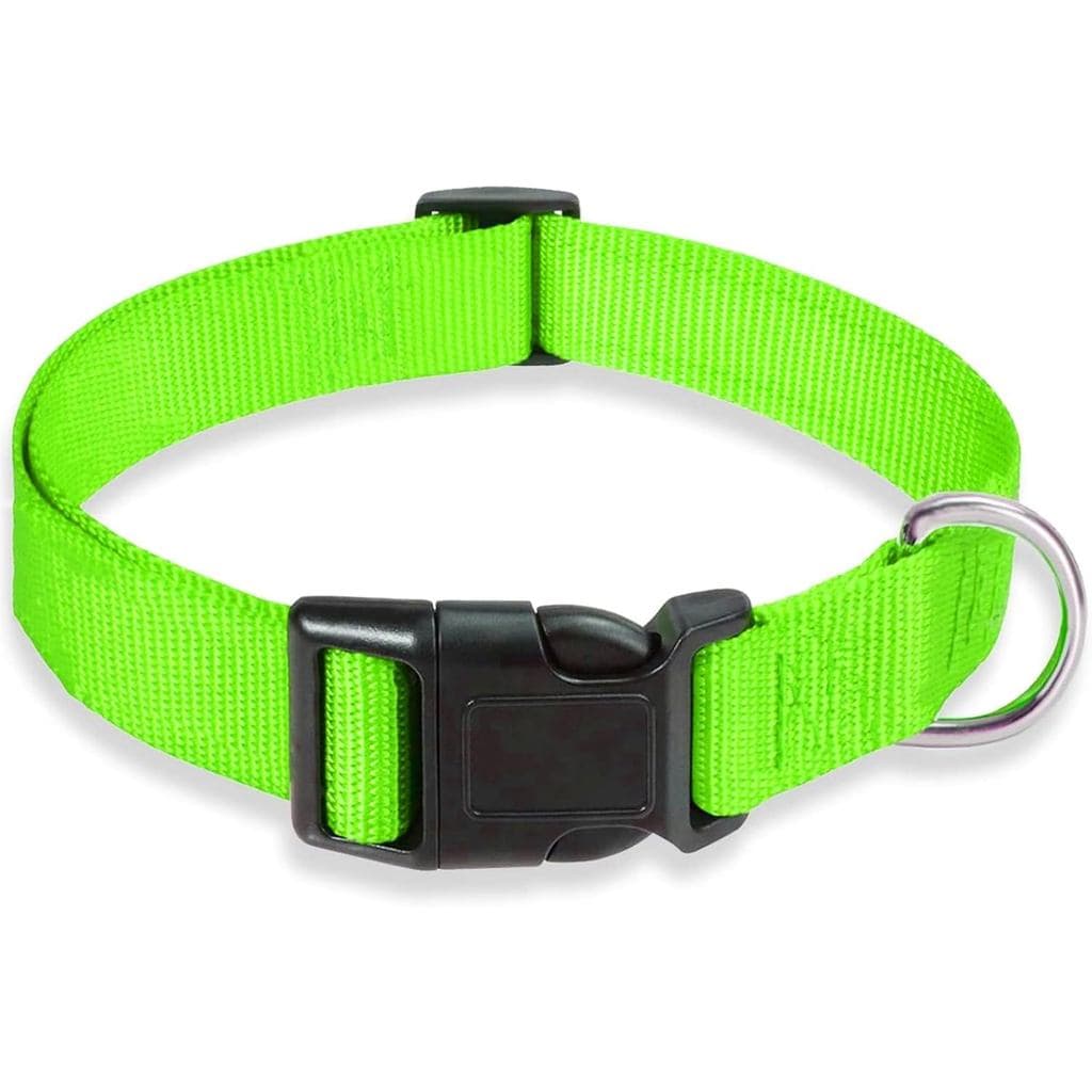 Coleira para Cães, Coleiras Ajustáveis de Nylon, Material Interno Respirável com Design de Argola em D, Adequada para Cã