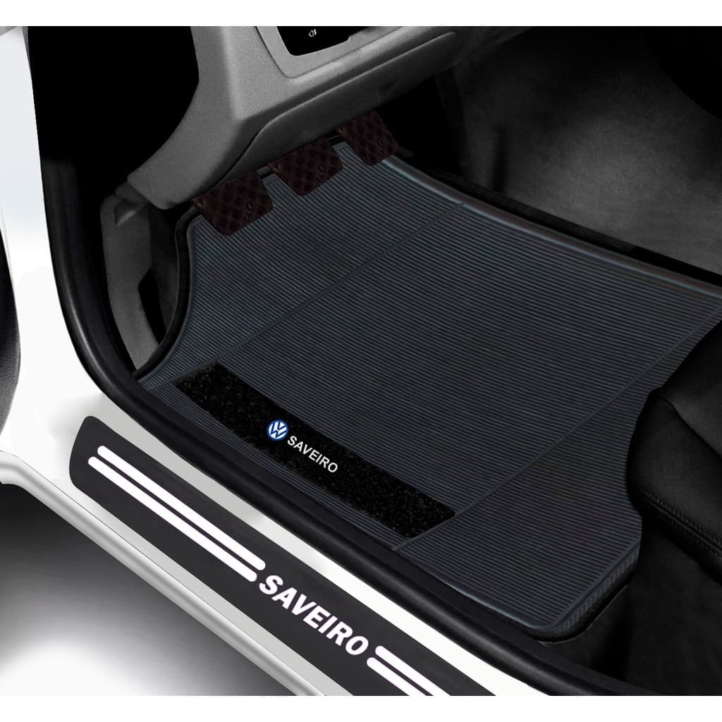 Kit Tapete E Soleira De Porta VW Saveiro Universal Carro personalizado