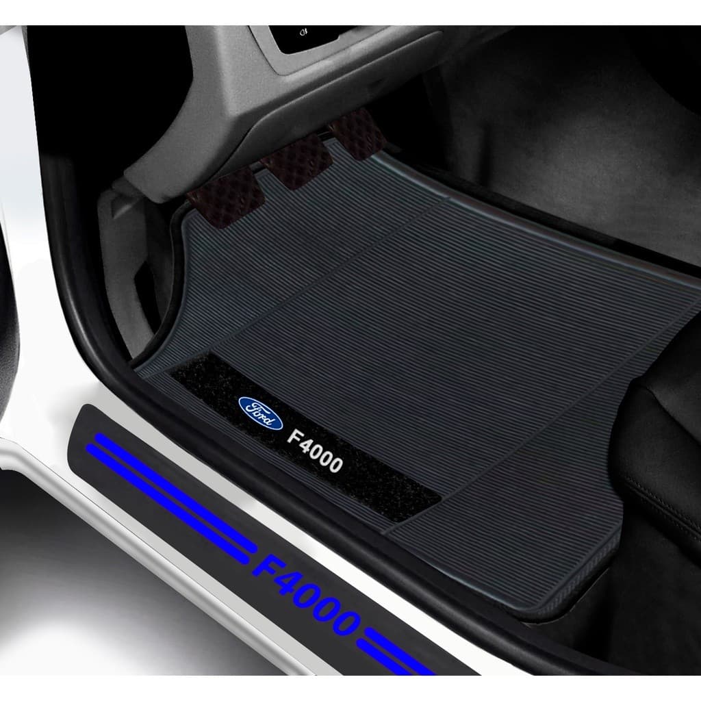 Kit Tapete E Soleira De Porta Ford F4000 Universal Carro personalizado