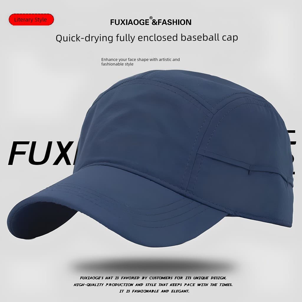 boné masculino boné Boné de beisebol totalmente fechado de secagem rápida masculino macio topo elegante rosto-olhando
