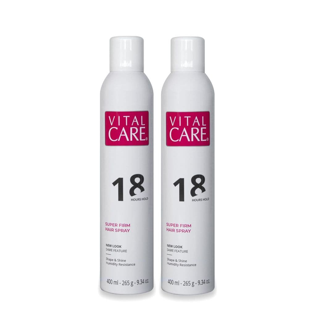 Kit Hair Spray Vital Care 18 horas, 400ml (com 2 unids) – Hairspray finalizador de Fixação Média
