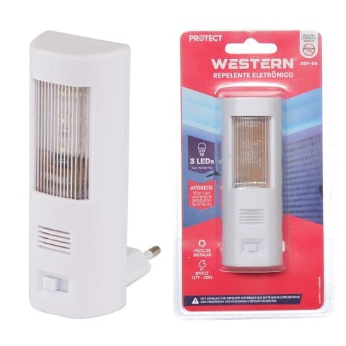 Repelente Eletrônico com Luz Noturna Bivolt Western Anti Insetos
