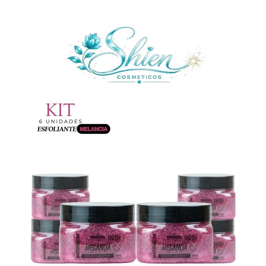 Kit 6 Esfoliante Frutas Corpo E Rosto Melancia 300G Rhenuks (Afilhado)