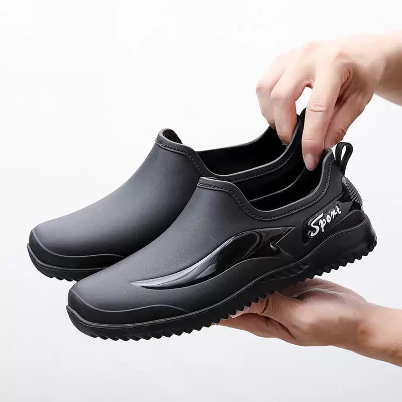 Moda botas de chuva masculinas à prova dwaterproof água botas de chuva exterior wear cozinha antiderrapante sapatos de b