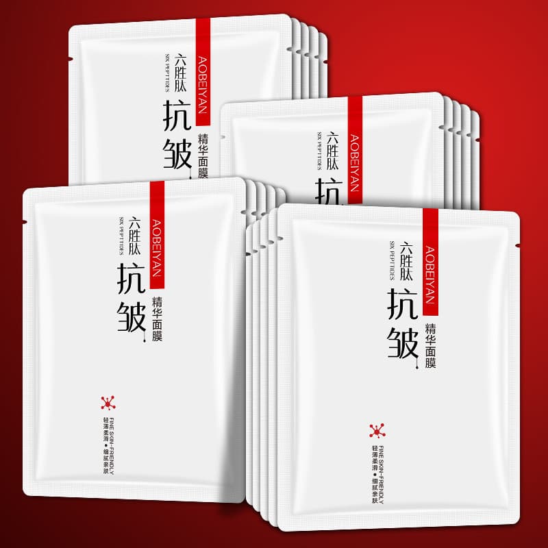 Hexapeptídeo máscara anti-rugas hidratante hidratante hidratante pele rejuvenescedor essência máscara masculina feminina