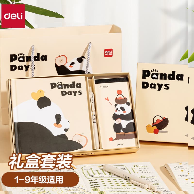 Deli Panda Conjunto de papelaria Manual Caixa de presente Presente de temporada de formatura Lembrança de aniversário Pa