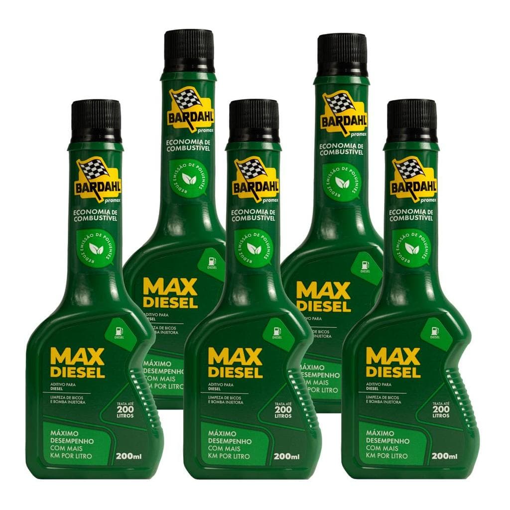 Aditivo Combustível Bardahl Max Diesel 200ml Kit 5 Un.