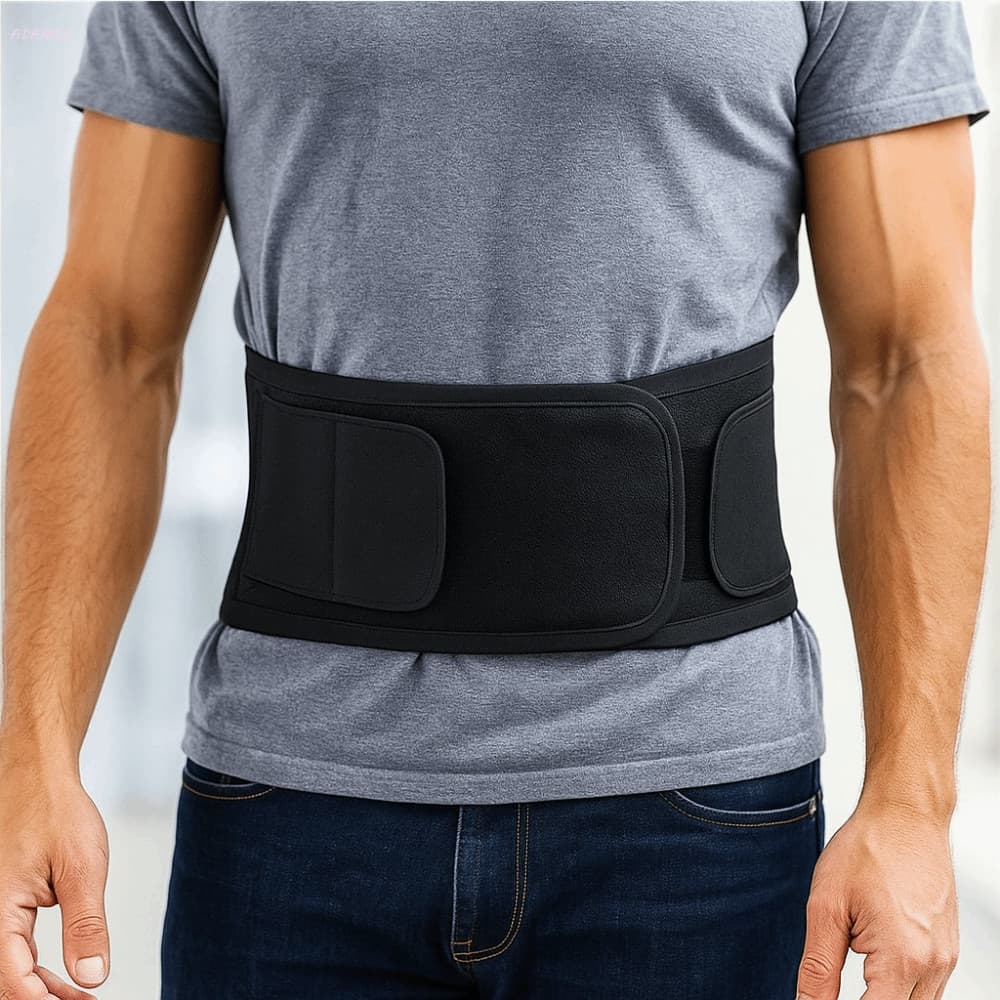 Cinto Lombar ADAMES Fitness , 2 Suportes Flexíveis 3D Almofada Esportivo , Suporte De Cintura Fina