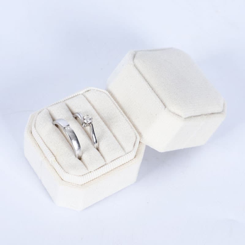 Caixa de anel de alta qualidade caixa de jóias caixa de embalagem Hexagonal cerimônia de casamento caixa de armazenament