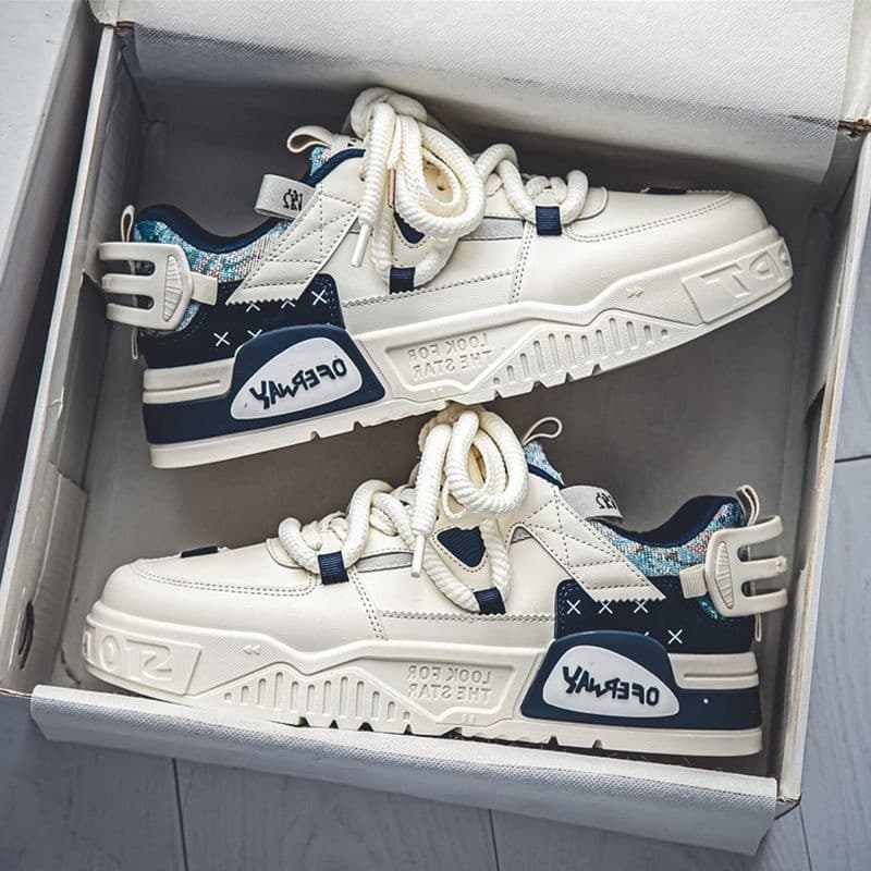 Sapatos masculinos novo estilo inverno malha respirável Casual tênis branco estudante nicho Original All-Match esportes