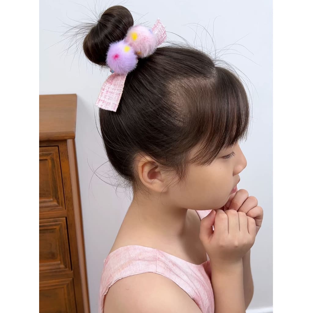 Crianças bola de cabelo anel de cabelo outono inverno lã bandana menina rabo de cavalo grosso corda de cabelo alta elást