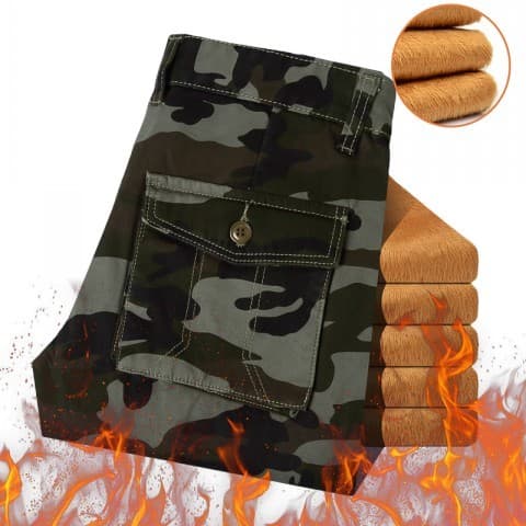 W inverno camuflagem macacão masculino forro de lã engrossado quente Multi-saco Casual segurança resistente ao desgaste
