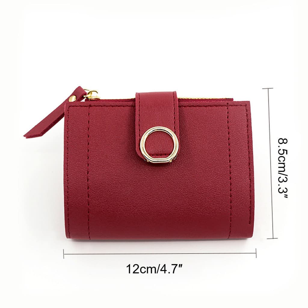 Carteira Feminina Simples Retro Curto Moeda Bolsa Titular Do Cartão Meninas Pequena Senhoras