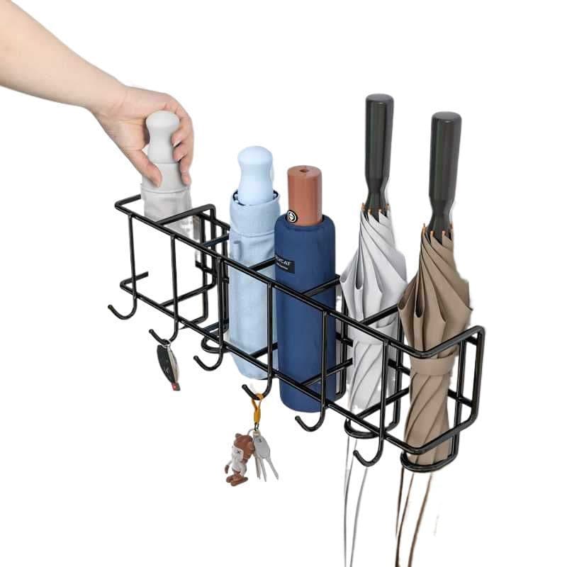 Suporte Para Guarda-Chuva Rack De Secagem Escoador Com Ganchos Entrada Organizador