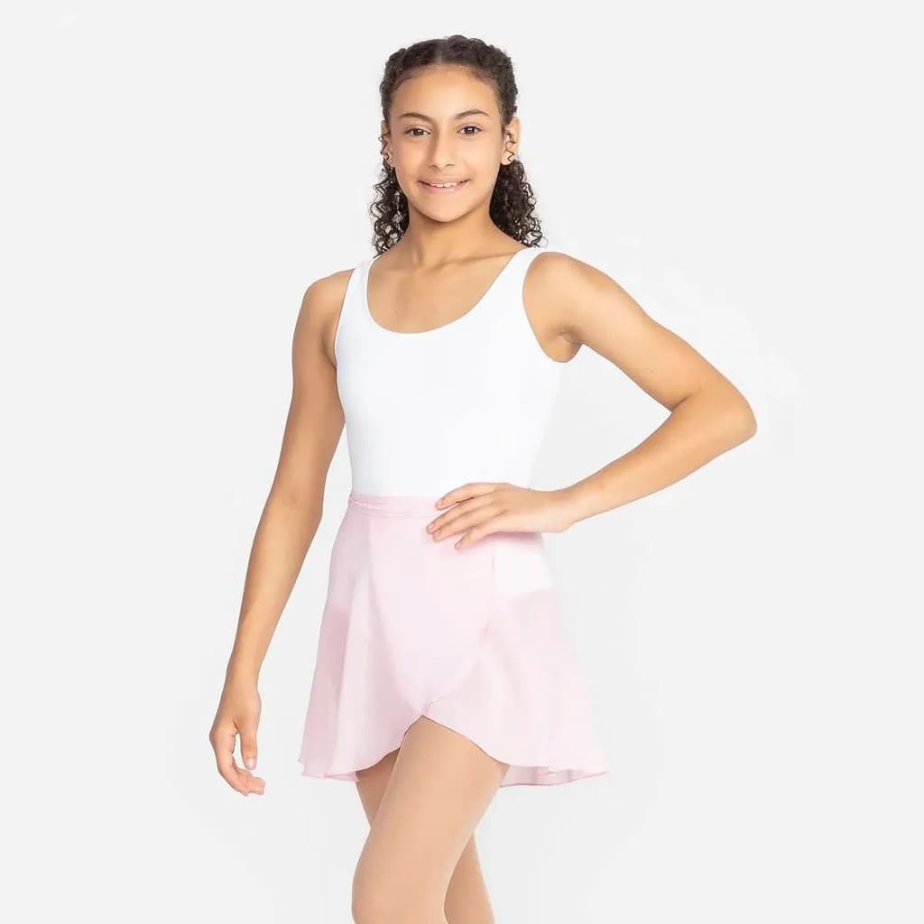 Saia De Ballet Infantil Transpassada Crepe Só Dança SD559