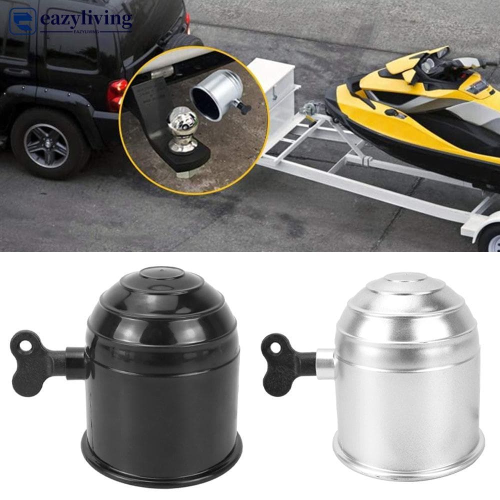 EAZYLIVING 50mm Barra De Reboque Do Carro Bola Capa Tampa Com Fechadura Chave Engate Protetor Plástico Caminhão Evitar Q