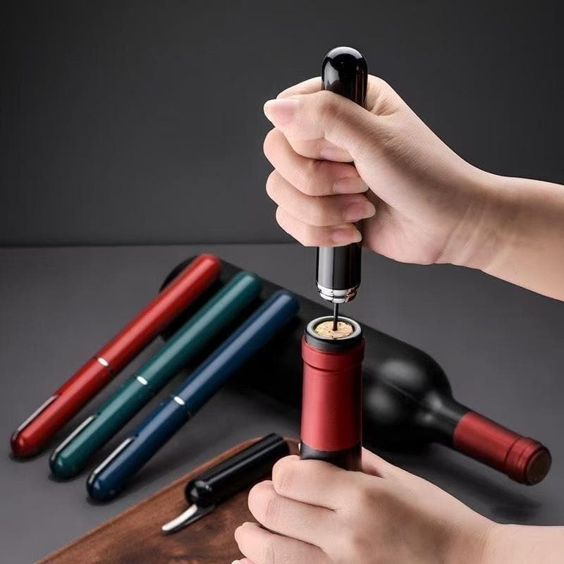 Bomba de Ar Elétrica para Garrafas de Vinho - Abridor e Inflador Portátil, Design Compacto e Prático