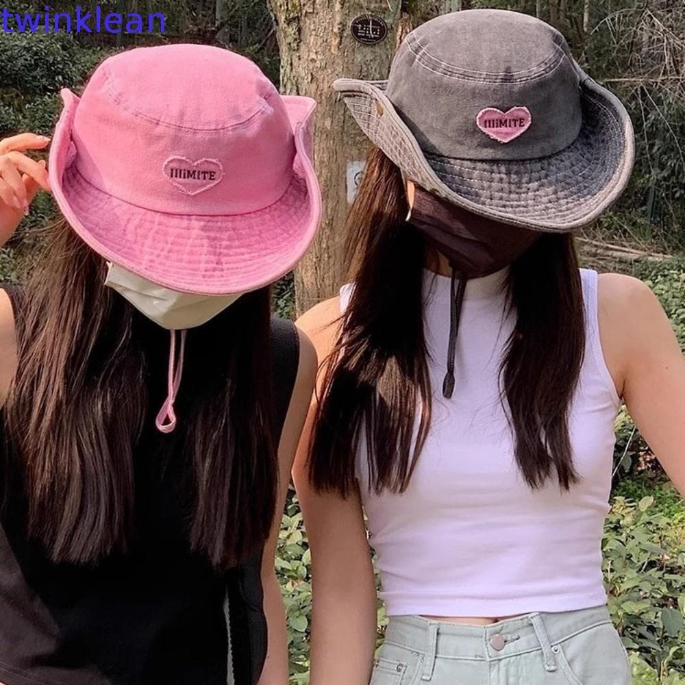 Chapéu De Cowboy Ocidental TWINKLEAN , Sol De Aba Larga Com Proteção Solar De Cor Sólida Pescador Japonês Y2k