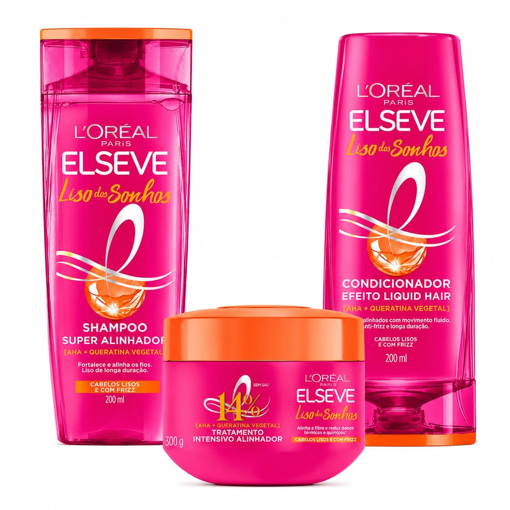 KIT ELSEVE SONHOS SHAMPOO 200ML + COND. 200ML + MÁSC. 300G