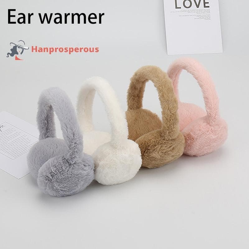 Hanprosperous > Protetores de orelha de pelúcia macia de 1 peça, protetores de orelha de inverno, aquecedores de orelha,