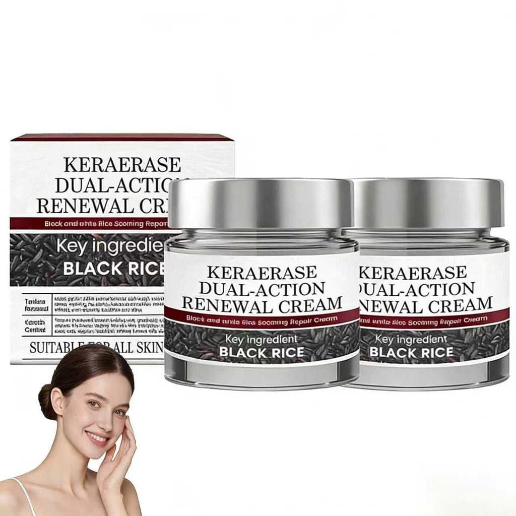 Keratin Erase Dual-Action Renewal – & Rice Hing Repair, Sérum Hidratante Corporal para uma Aparência Radiante, Adequado