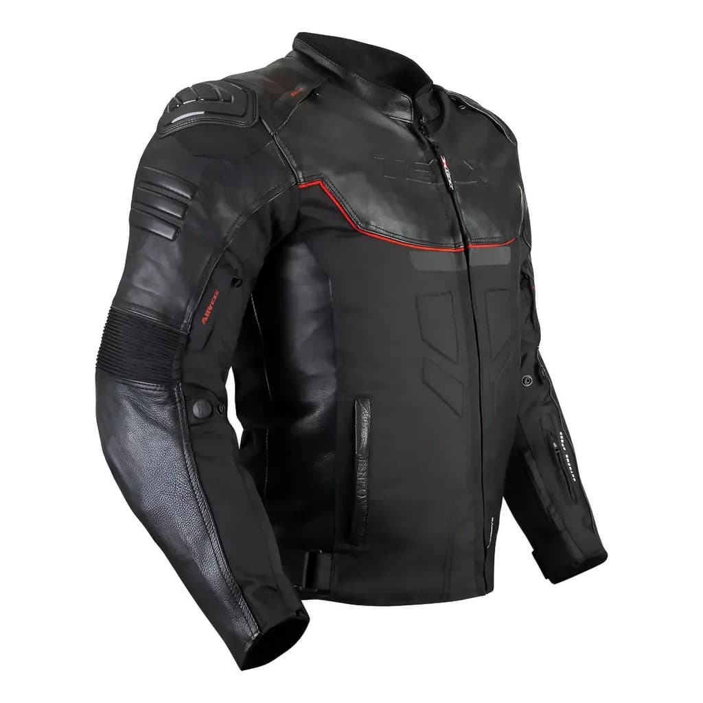 Jaqueta Texx Falcon V2 Masculina Preta Vermelha Motociclista Moto Proteção