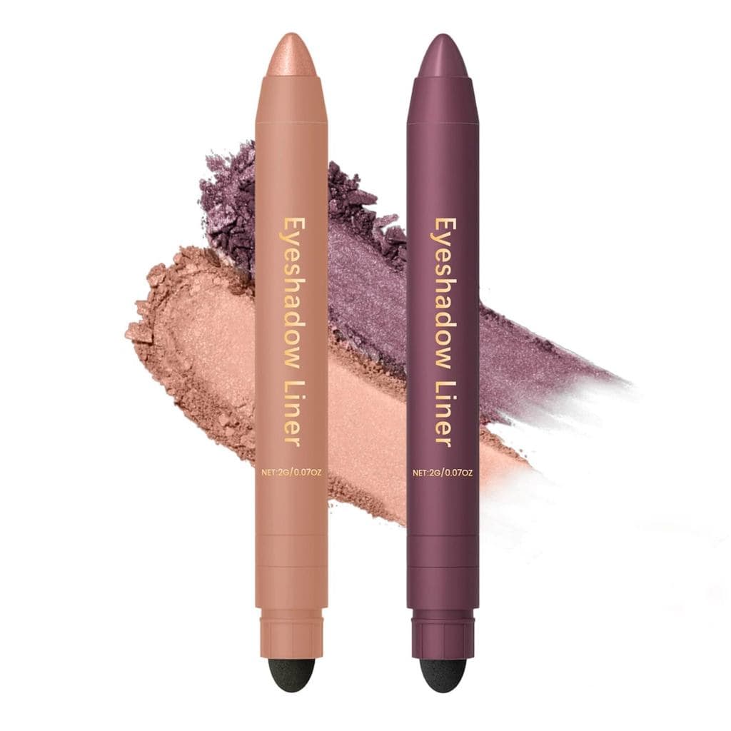 2PCS Shadow Liner 2-em-1 Delineador e Sombra para Olhos, Sombra para Olhos Inelaborate, Shadow Liner Duo Plum, Maquiagem
