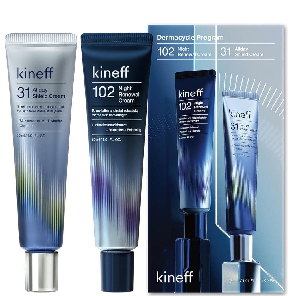 Programa Kineff Dermacycle Creme para o Rosto Dia e Noite, Pacote com 2 Unidades, 31 Creme Protetor para o Dia e 102 Cre