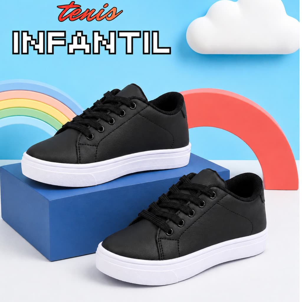 Tênis Infantil Menino Confortável Casual Estiloso Original Para Passeio e Escola 26 ao 33 - Frete Grátis